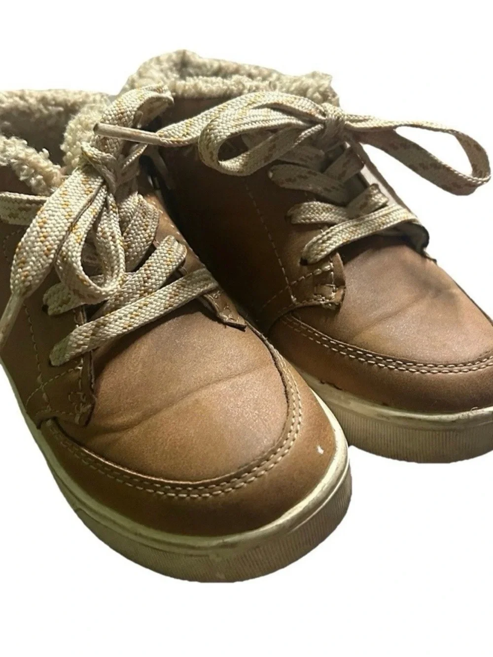 Oshkosh Toddler Boy Fur Lined Lace Up Shoes Size 8